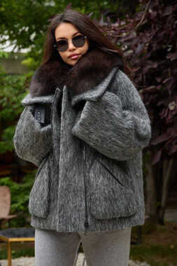 Теплый пуховик бомбер оверсвйз Enva Rross