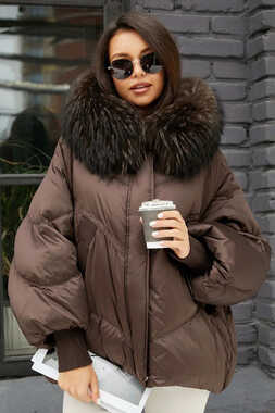 Женский пуховик vo tarun коричневый