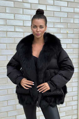 Теплый пуховик Вивилона оверсайз без капюшона