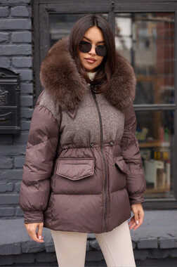 Модный пуховик Bogerner комбинированный