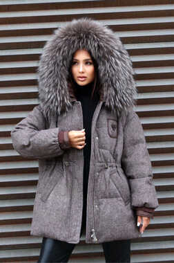 Пуховик Pang Million 2025 с натуральным мехом