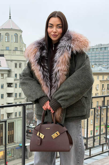 Модный пуховик кашемировый Tannossto