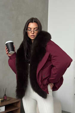 Пуховик бомбер Tannossto бордовый