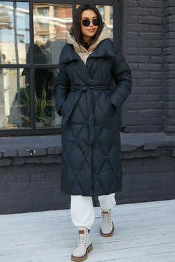 Зимняя парка пуховик одеяло черного цвета 2024 