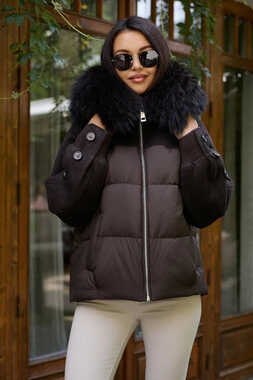Пуховик 2025-2026 с мехом