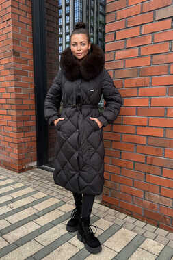 Пуховик Vivilona стеганный с мехом