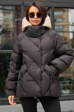 Женский пуховик с манишкой